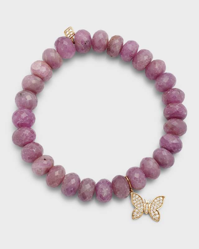 Mini Pave Butterfly Charm Bracelet